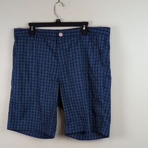Bonobos Golf 10" Blue Windowpane Check Performance Shorts Size 38